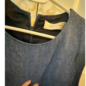 Veronica De Piante -Saskia Jumpsuit in Délavé Linen Denim, Indigo Size 38